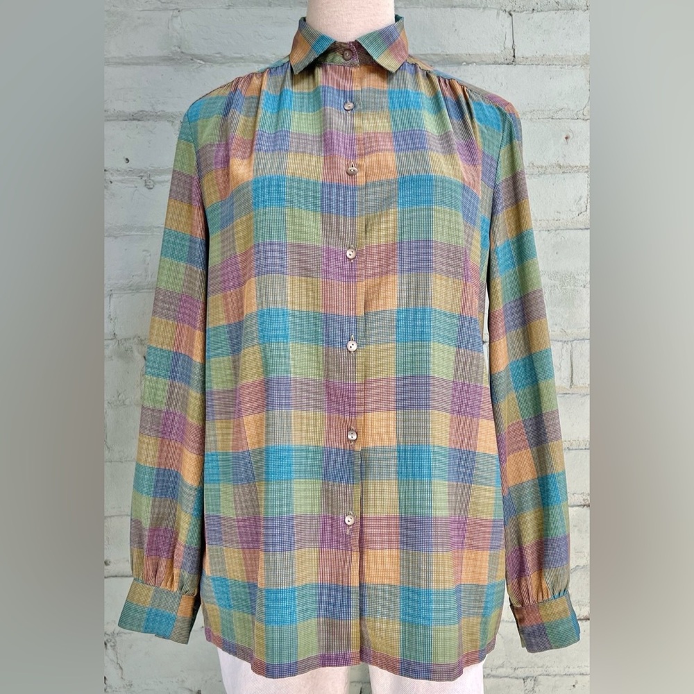 Vintage Plaid Button Down Shirt